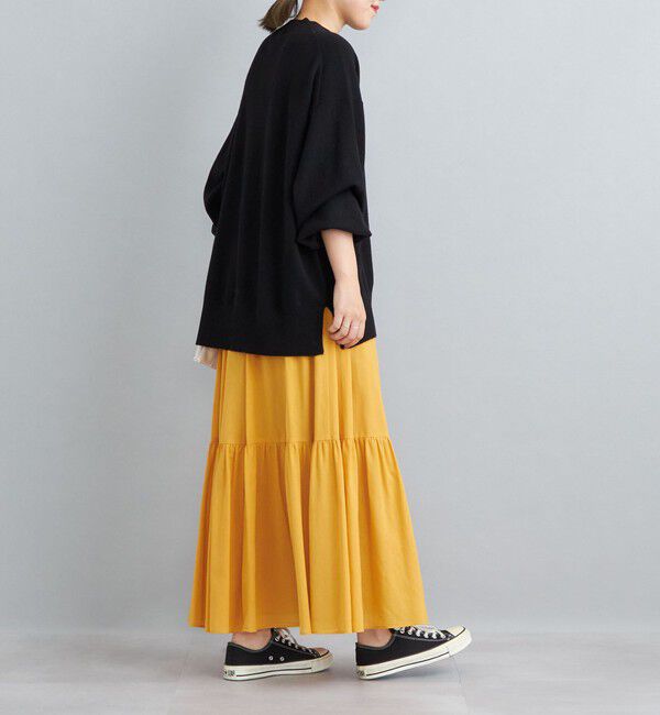 SHIPS for women「〈手洗い可能〉綿ドビー ティアード ギャザースカート◇」|スカート|