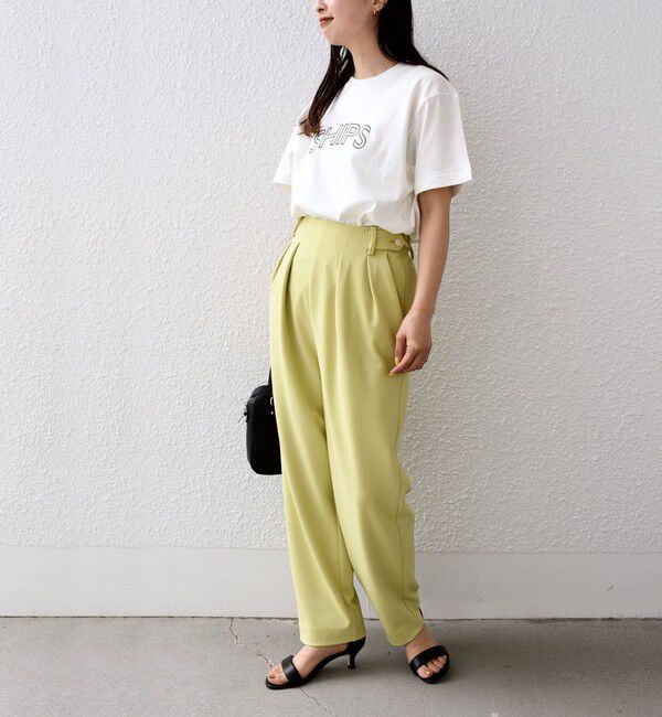 SHIPS for women「【WEB限定】 SHIPS ラウンド プリント ロゴ TEE」|Tシャツ・カットソー|