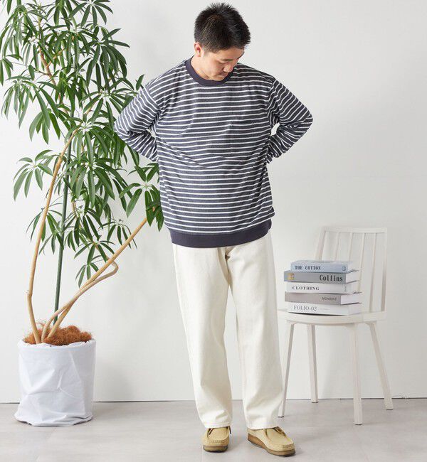 SHIPS any「SHIPS any: ソリッド / ボーダー スウェットライク Tシャツ (ロンT)◇」|Tシャツ・カットソー|