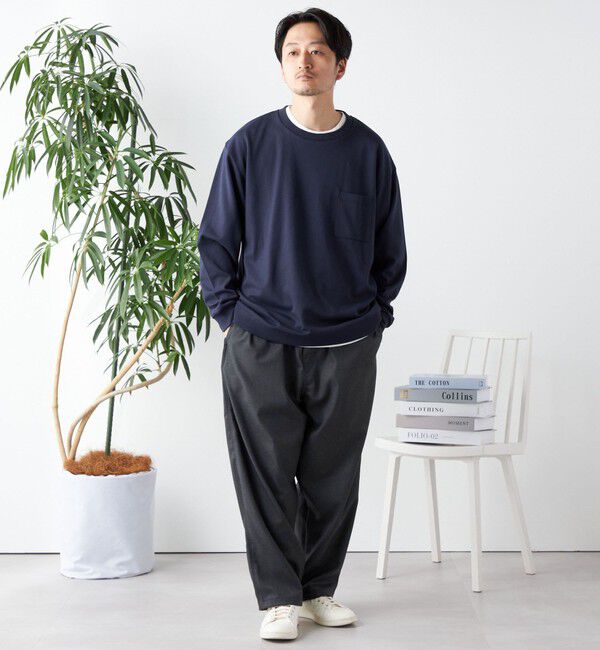 SHIPS any「SHIPS any: ソリッド / ボーダー スウェットライク Tシャツ (ロンT)◇」|Tシャツ・カットソー|