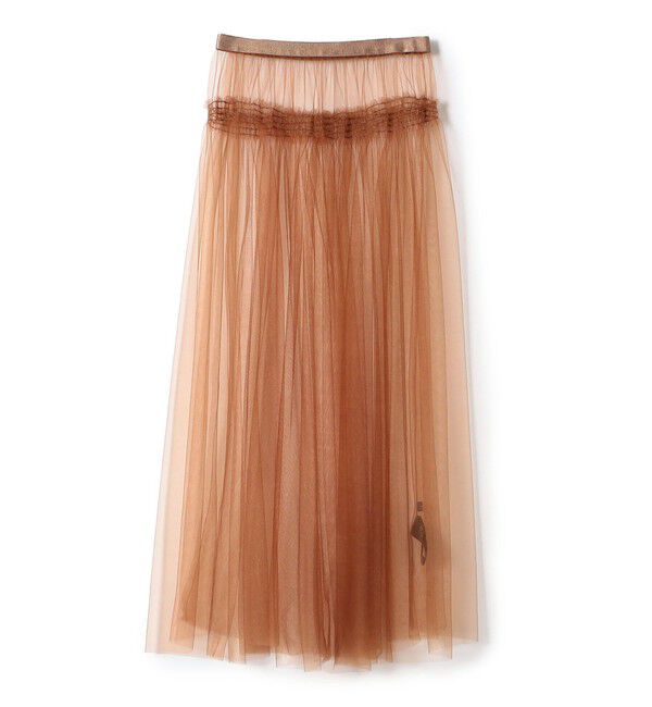 SHIPS for women「〈手洗い可能〉レイヤード シャーリング チュール スカート」|スカート|