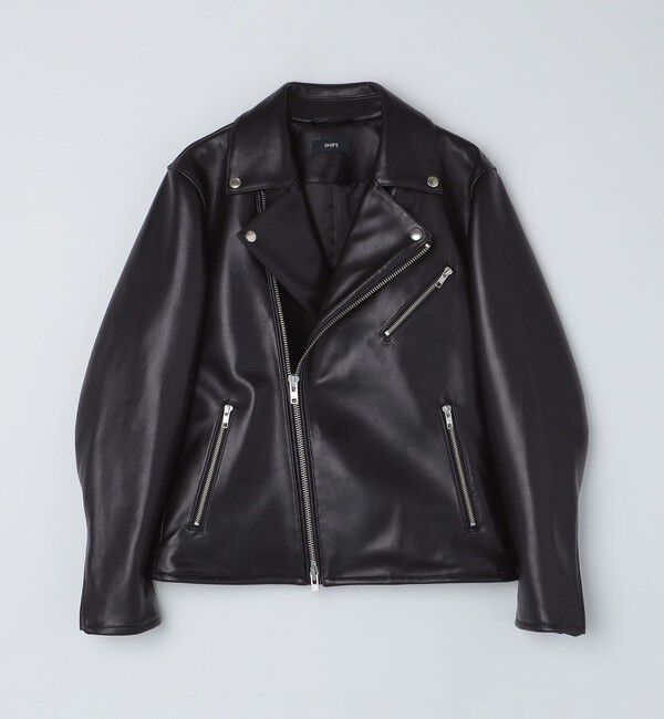 SHIPS「SHIPS: ラムレザー ダブル ライダースジャケット」|その他|