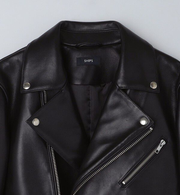 SHIPS「SHIPS: ラムレザー ダブル ライダースジャケット」|その他|