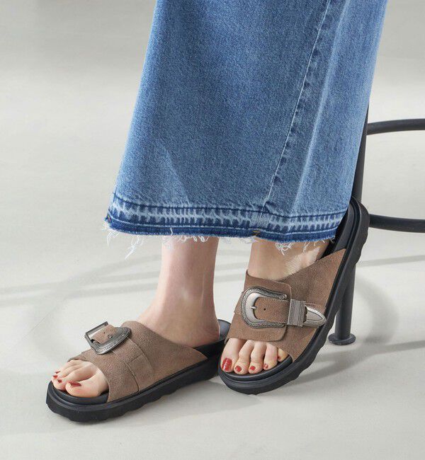 SHIPS for women「MOHI:BIG BACKLE SANDAL◇」|サンダル|ベージュ