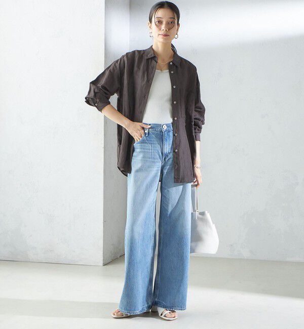 SHIPS for women「〈手洗い可能〉IMPERIAL LINEN オーバー シャツ」|シャツ・ブラウス|