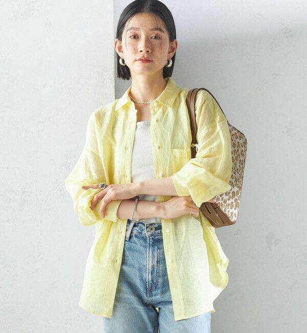SHIPS for women「〈手洗い可能〉IMPERIAL LINEN オーバー シャツ」|シャツ・ブラウス|