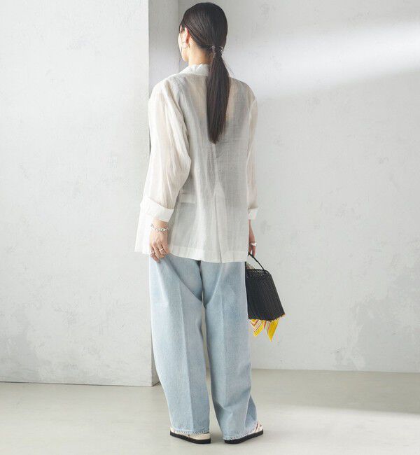 SHIPS for women「〈手洗い可能〉ラミー シアー ジャケット」|テーラードジャケット|