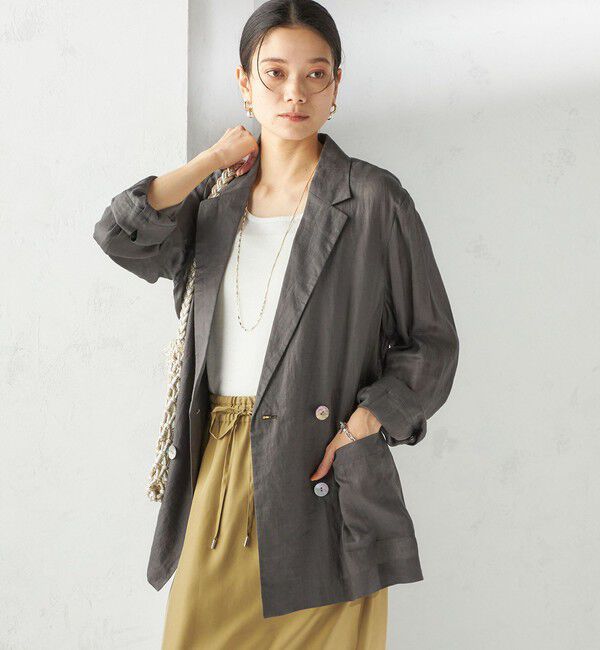 SHIPS for women「〈手洗い可能〉ラミー シアー ジャケット」|テーラードジャケット|