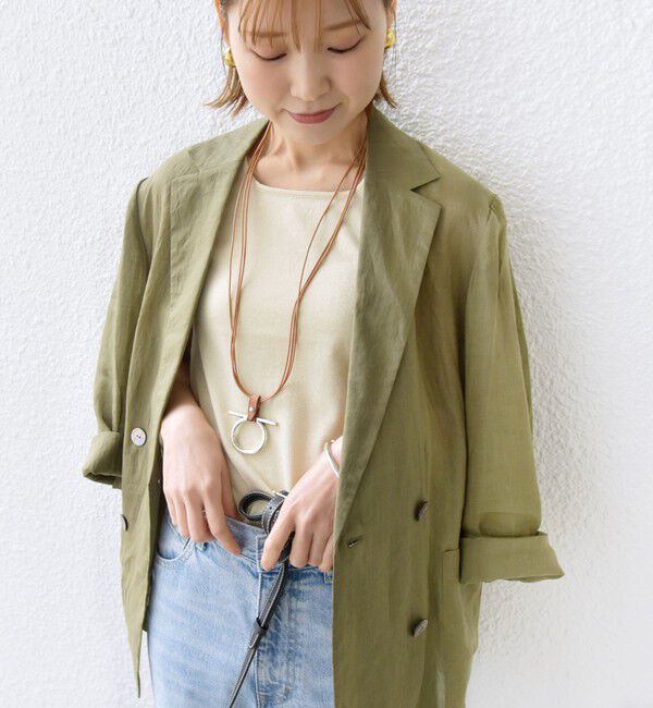 SHIPS for women「〈手洗い可能〉ラミー シアー ジャケット」|テーラードジャケット|