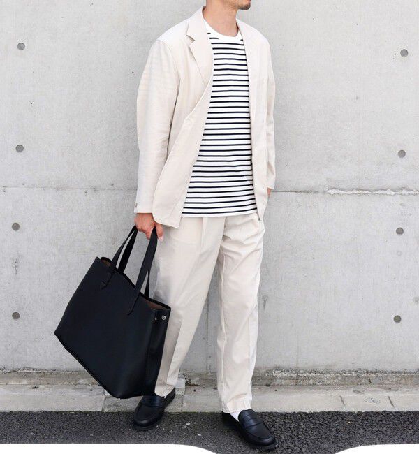 SHIPS any「SHIPS any: 〈接触冷感等〉ハイブリッドリネン 2タック パンツ (セットアップ対応)」|チノ|