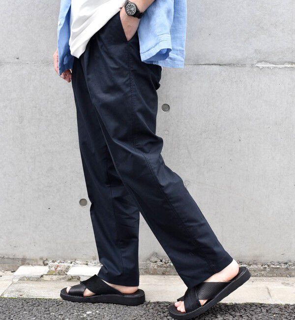 SHIPS any「SHIPS any: 〈接触冷感等〉ハイブリッドリネン 2タック パンツ (セットアップ対応)」|チノ|