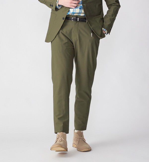 SHIPS「SHIPS:〈手洗い可能/セットアップ対応〉スーパーライト イージーパンツ」|スラックス|オリーブ