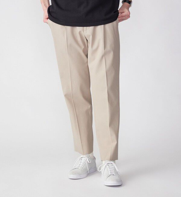 SHIPS「SHIPS: ワンプリーツ オーガニック ツイル パンツ」|スラックス|