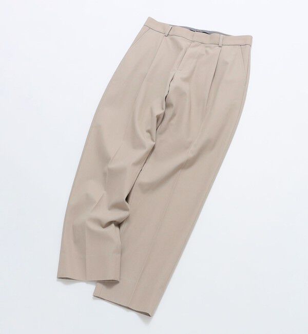 SHIPS「SHIPS: ワンプリーツ オーガニック ツイル パンツ」|スラックス|
