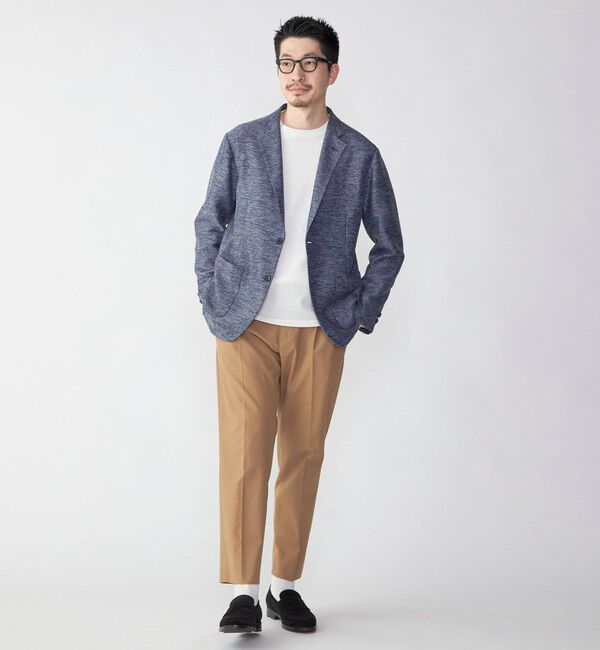 SHIPS「SHIPS: ワンプリーツ オーガニック ツイル パンツ」|スラックス|