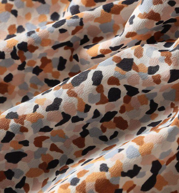 SHIPS for women「〈手洗い可能〉ネック ギャザー プリント ドルマン ブラウス」|シャツ・ブラウス|