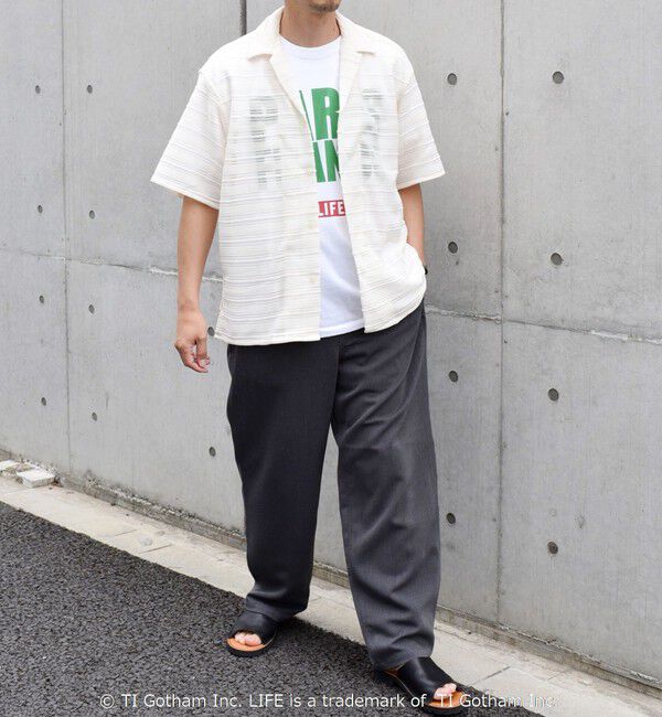 SHIPS any「SHIPS any: マルチパターン オープンカラー メッシュ シアー シャツ◇」|シャツ・ブラウス|