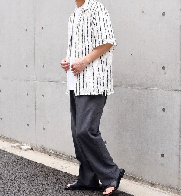 SHIPS any「SHIPS any: マルチパターン オープンカラー メッシュ シアー シャツ◇」|シャツ・ブラウス|