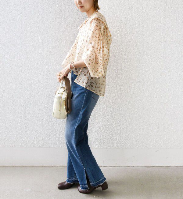 SHIPS for women「【WEB限定】〈手洗い可能〉ドット / レオパード プリント シアー ブラウス」|シャツ・ブラウス|