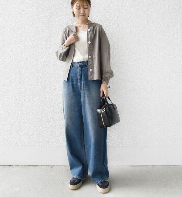 SHIPS for women「【WEB限定】 〈洗濯機可能〉タイプライター ビジュー ボタン ロングスリーブ ブラウス」|シャツ・ブラウス|