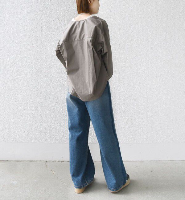 SHIPS for women「【WEB限定】 〈洗濯機可能〉タイプライター ビジュー ボタン ロングスリーブ ブラウス」|シャツ・ブラウス|