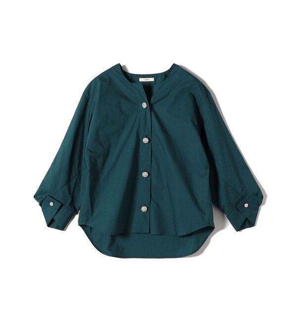 SHIPS for women「【WEB限定】 〈洗濯機可能〉タイプライター ビジュー ボタン ロングスリーブ ブラウス」|シャツ・ブラウス|