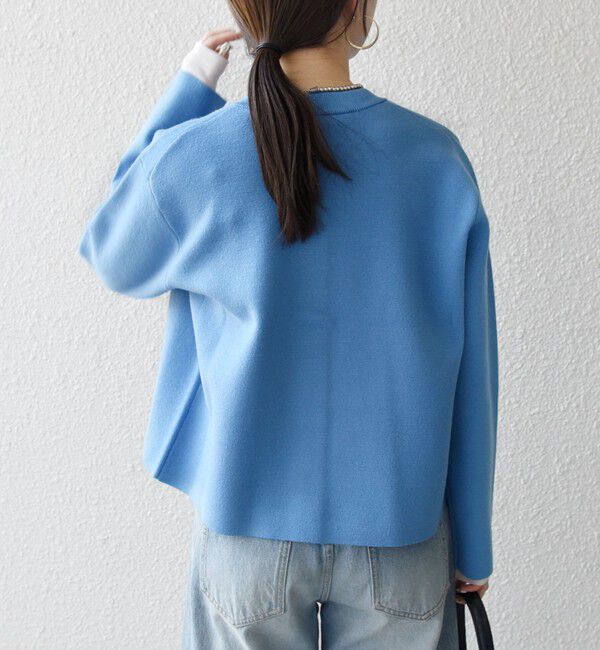 SHIPS any「SHIPS any: ミラノリブ ノーカラー ニット ジャケット カーディガン」|カーディガン|