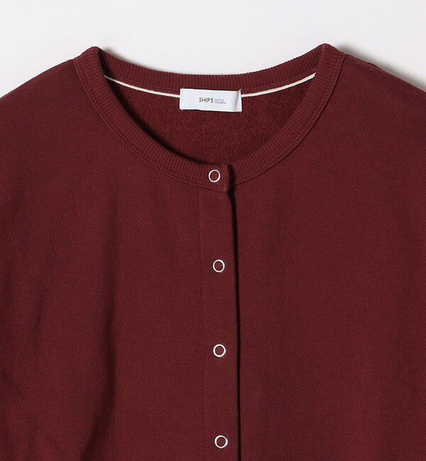 SHIPS any「【WEB限定】SHIPS any: USA コットン 裏起毛 コンパクト スナップ カーディガン」|カーディガン|