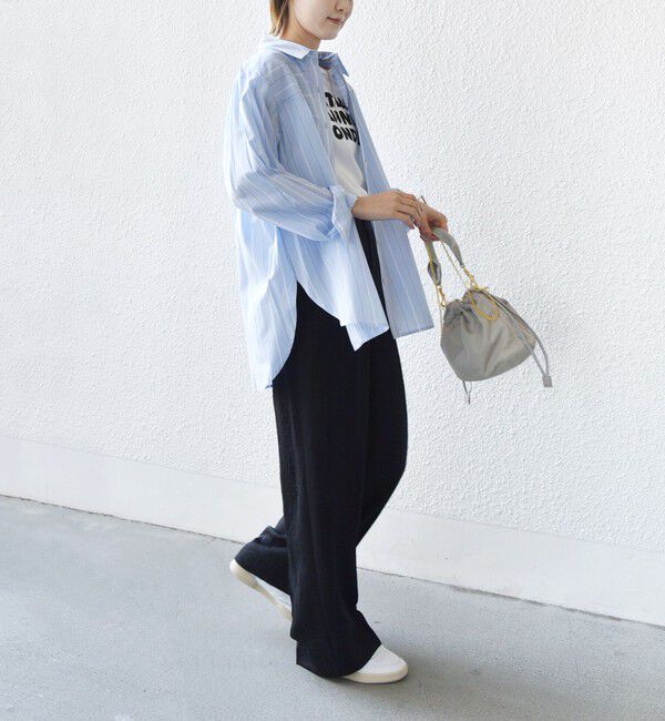 SHIPS for women「【WEB限定】〈洗濯機可能〉アシンメトリー ストライプ シャツ」|シャツ・ブラウス|