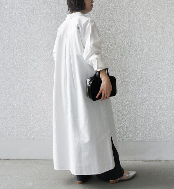 SHIPS for women「〈洗濯機可能〉ワンポイント 刺繍 シャツ ワンピース」|ワンピース|