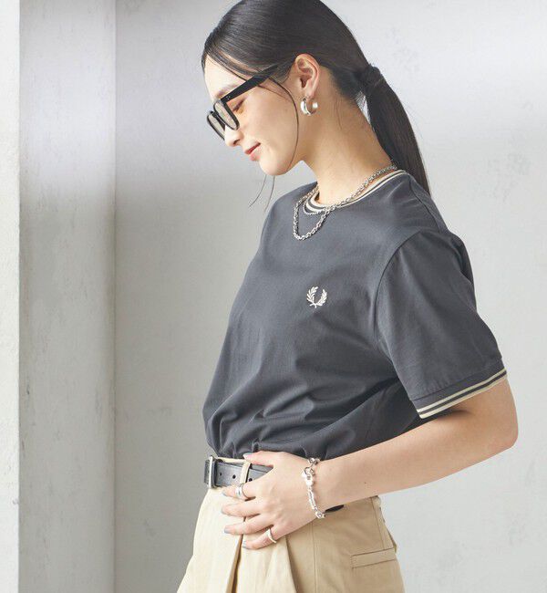 SHIPS for women「FRED PERRY:M1588 TWIN TIPPED TEE」|Tシャツ・カットソー|ダークグレー