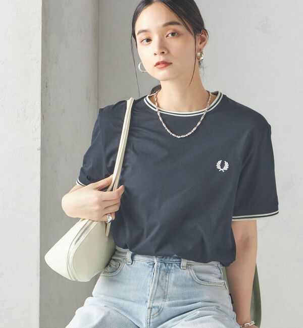 SHIPS for women「FRED PERRY:M1588 TWIN TIPPED TEE」|Tシャツ・カットソー|ブラック