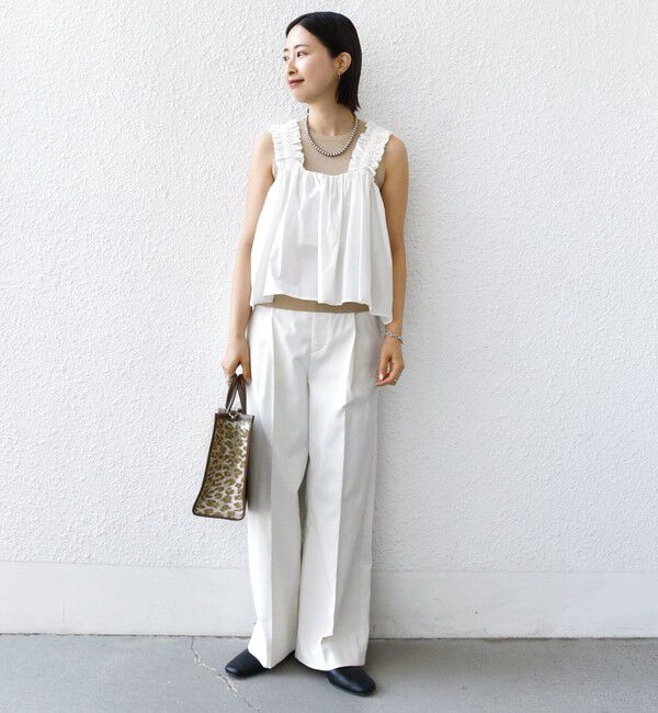 SHIPS for women「【WEB限定】〈洗濯機可能〉ショルダー フリル キャミソール」|シャツ・ブラウス|