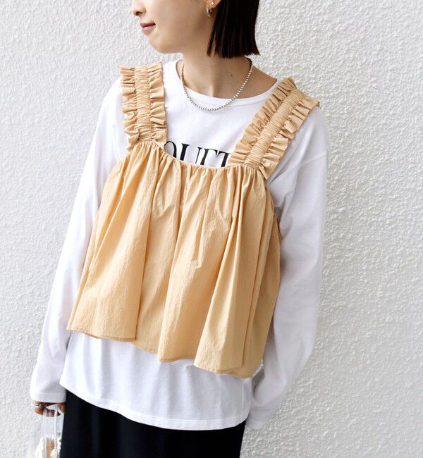 SHIPS for women「【WEB限定】〈洗濯機可能〉ショルダー フリル キャミソール」|シャツ・ブラウス|