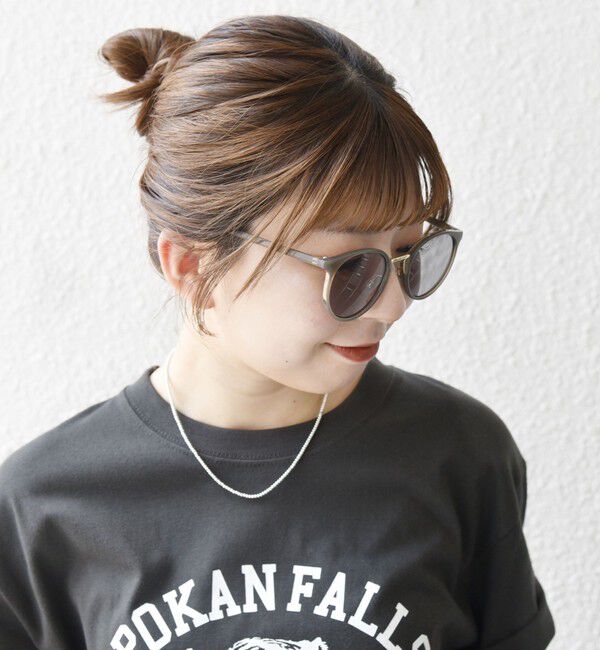 SHIPS any「《追加予約》SHIPS any: ボストン型 UVカット サングラス」|サングラス|ライトグレー