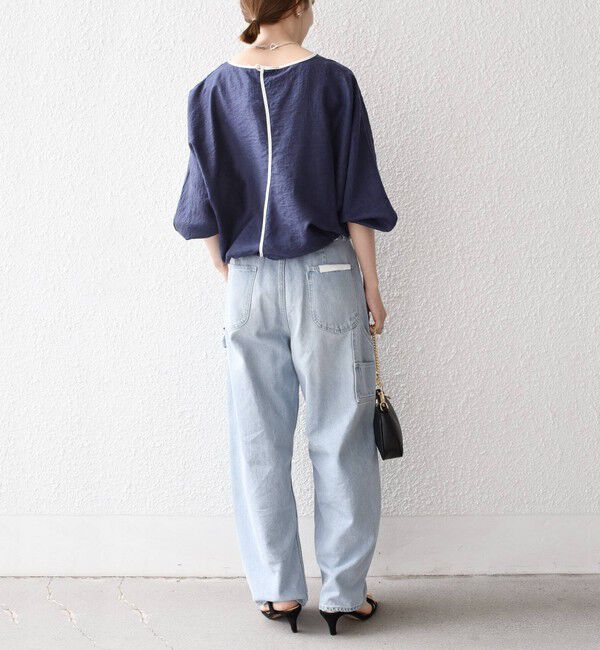 SHIPS any「《追加予約》SHIPS any:〈洗濯機可能〉フラワー ジャカード ドルマン パイピング ブラウス」|シャツ・ブラウス|