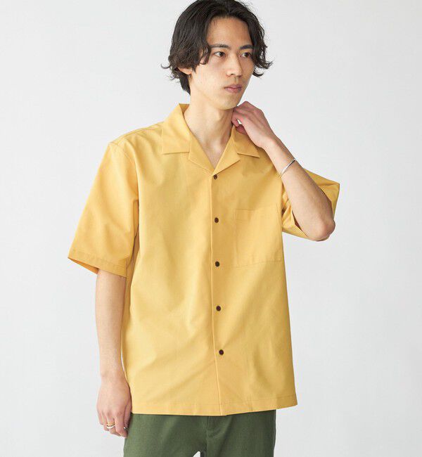 SHIPS「SHIPS: AirShade オープンカラー ショートスリーブ シャツ」|シャツ・ブラウス|イエロー