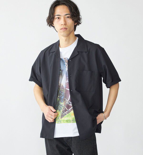 SHIPS「SHIPS: AirShade オープンカラー ショートスリーブ シャツ」|シャツ・ブラウス|