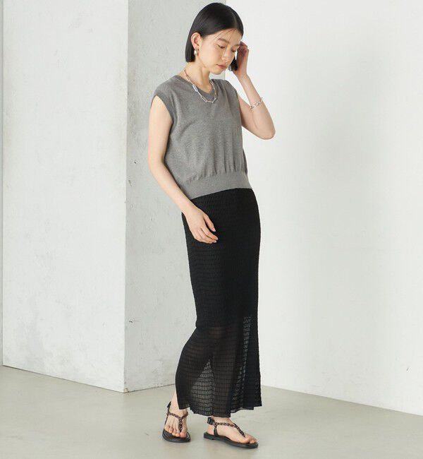 SHIPS for women「《予約》Wai＋:ジャカード シアー スカート」|スカート|