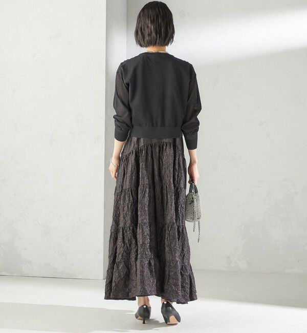 SHIPS for women「《一部追加予約》TORRAZZO DONNA:〈手洗い可能〉ビジュー シアー カーディガン」|カーディガン|