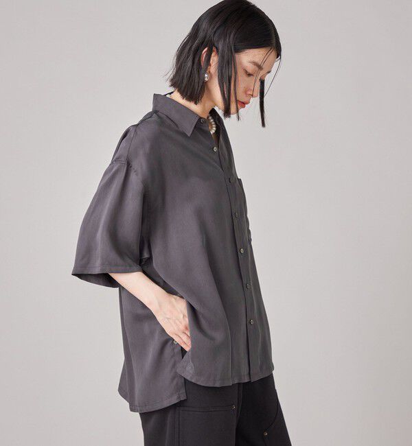 SHIPS for women「SHIPS NINE CASE:〈手洗い可能〉オーバーサイズ シャツ」|シャツ・ブラウス|