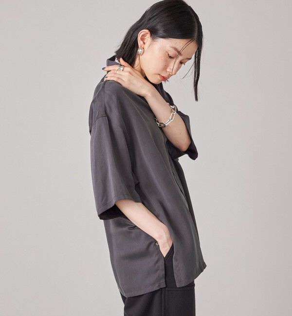 SHIPS for women「SHIPS NINE CASE:〈手洗い可能〉オーバーサイズ シャツ」|シャツ・ブラウス|