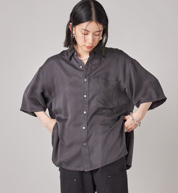 SHIPS for women「SHIPS NINE CASE:〈手洗い可能〉オーバーサイズ シャツ」|シャツ・ブラウス|