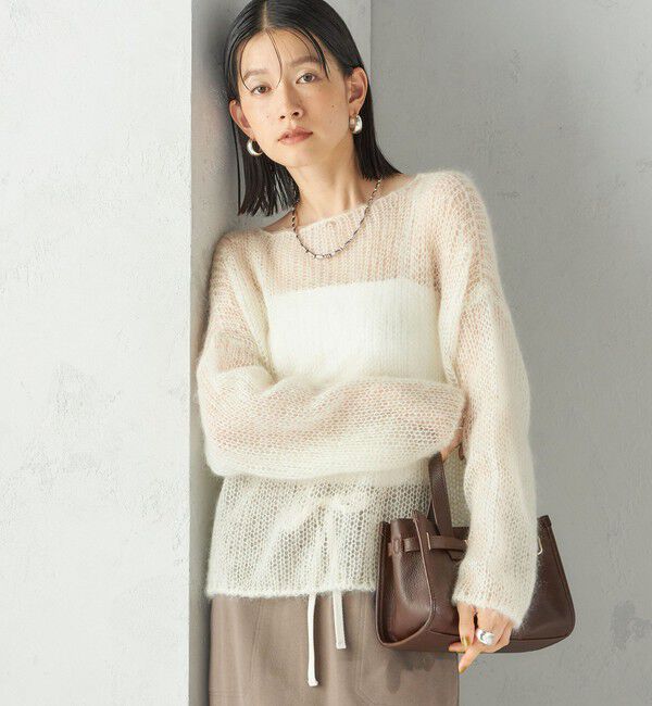 SHIPS for women「モヘヤ メッシュ プルオーバー」|ニット・セーター|