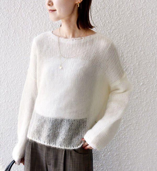 SHIPS for women「モヘヤ メッシュ プルオーバー」|ニット・セーター|
