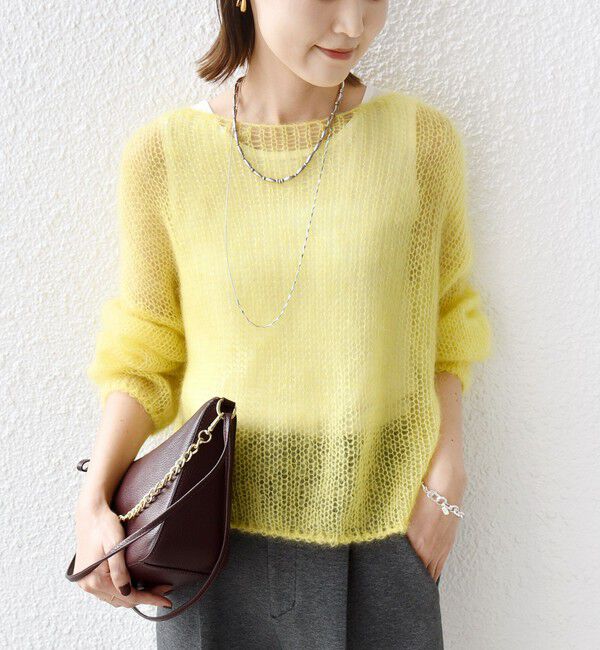 SHIPS for women「モヘヤ メッシュ プルオーバー」|ニット・セーター|