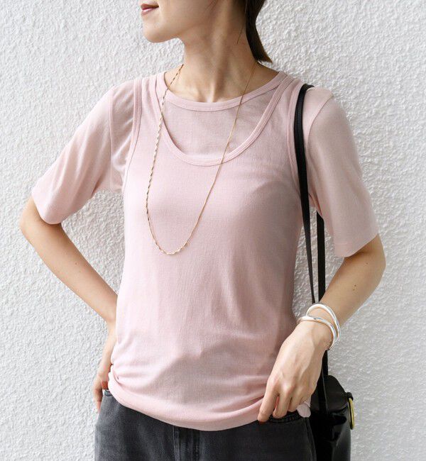SHIPS for women「シアー フライス レイヤード TEE」|Tシャツ・カットソー|