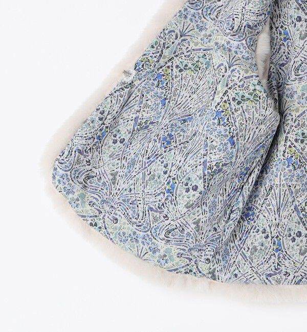 SHIPS KIDS「SHIPS KIDS:100～140cm / フェイクファー リバティ ベスト」|ダウンベスト・ベスト|