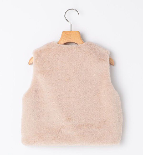 SHIPS KIDS「SHIPS KIDS:100～140cm / フェイクファー リバティ ベスト」|ダウンベスト・ベスト|