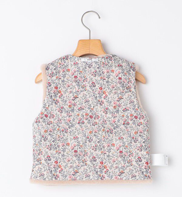 SHIPS KIDS「SHIPS KIDS:100～140cm / フェイクファー リバティ ベスト」|ダウンベスト・ベスト|